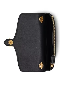 Pebbled Leather Bradley Crossbody Wallet