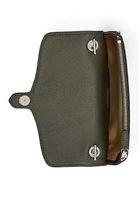 Pebbled Leather Bradley Crossbody Wallet