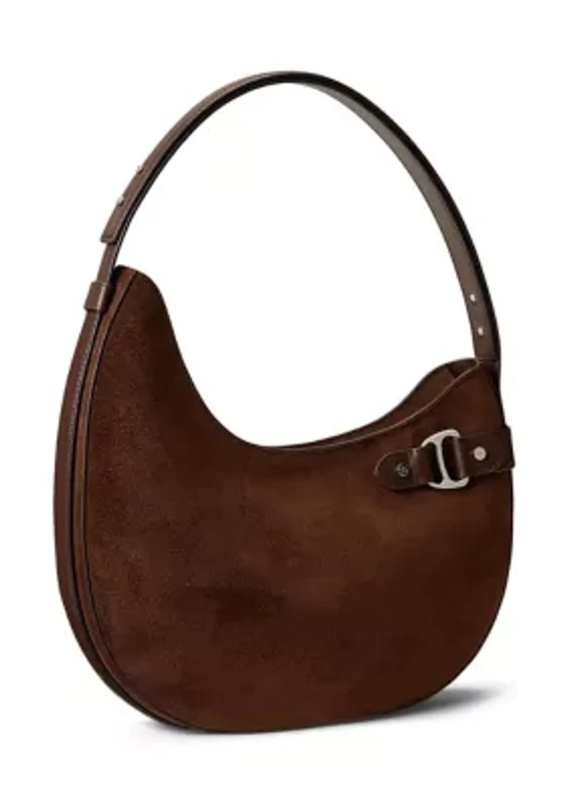Suede Large Tasha Shoulder Bag