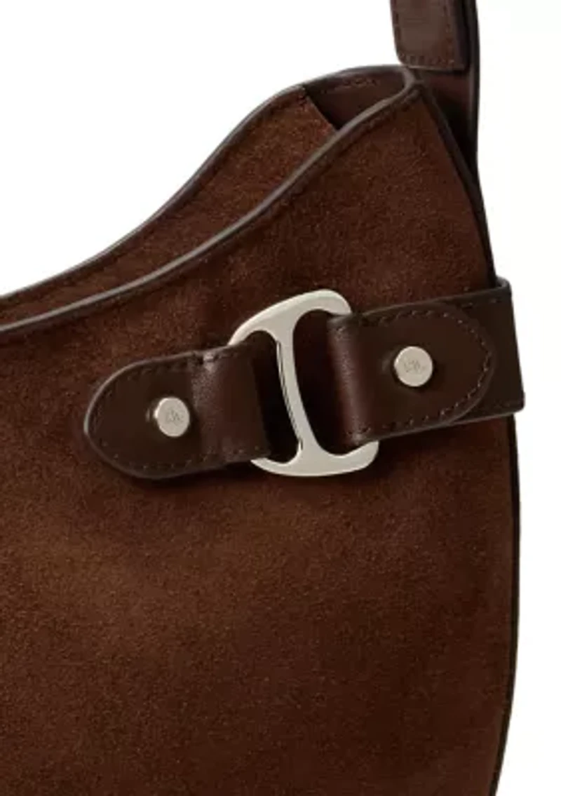 Suede Large Tasha Shoulder Bag