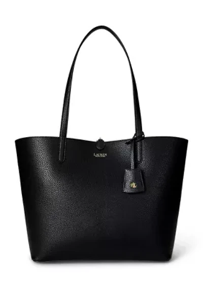 Faux-Leather Large Reversible Tote Bag
