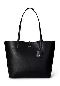 Faux-Leather Large Reversible Tote Bag