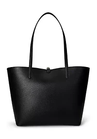 Faux-Leather Large Reversible Tote Bag