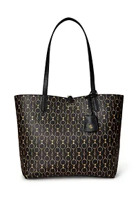Faux-Leather Large Reversible Tote Bag