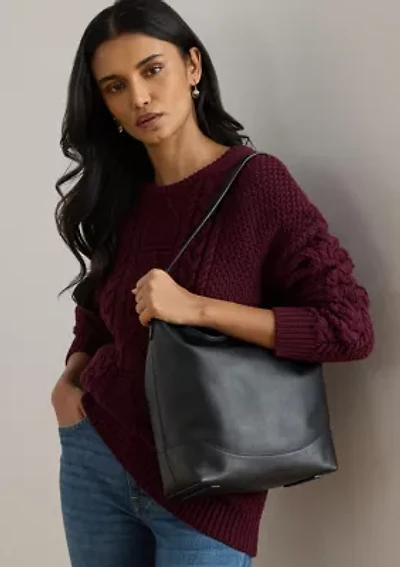 Leather Large Tasha Bucket Bag