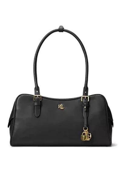 Leather Large Marcy Zip Satchel Bag