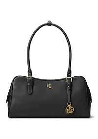 Leather Large Marcy Zip Satchel Bag
