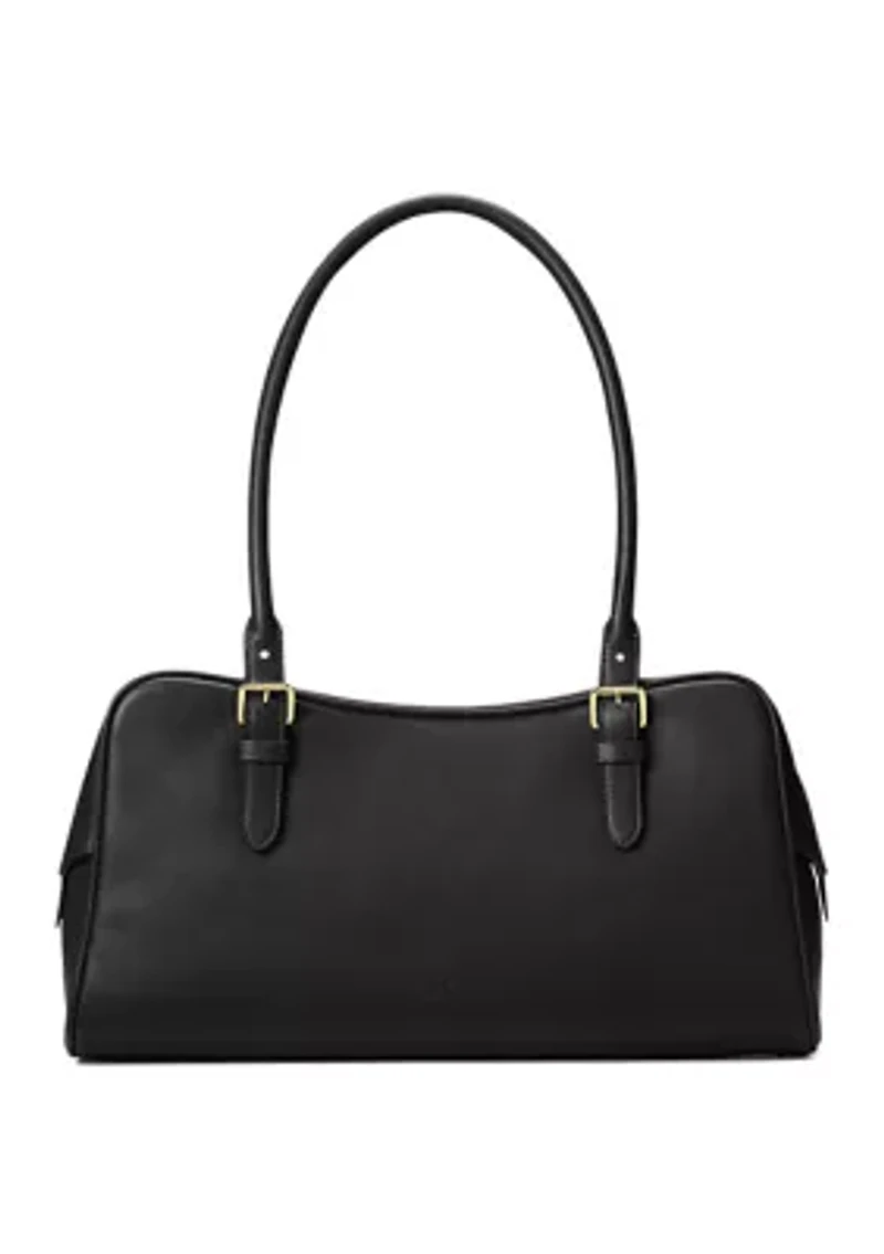 Leather Large Marcy Zip Satchel Bag