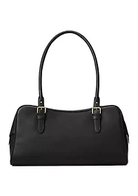 Leather Large Marcy Zip Satchel Bag