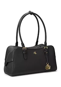 Leather Large Marcy Zip Satchel Bag