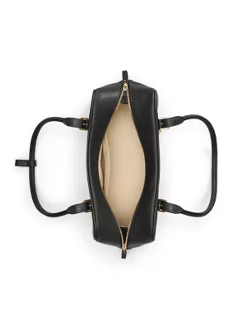 Leather Large Marcy Zip Satchel Bag