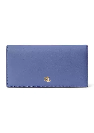 Crosshatch Leather Slim Wallet