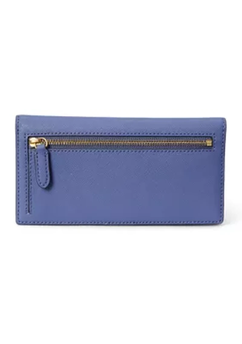 Crosshatch Leather Slim Wallet