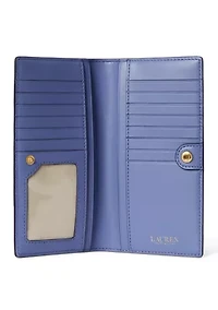 Crosshatch Leather Slim Wallet