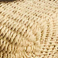 Straw-Leather Small Lynden Shoulder Bag