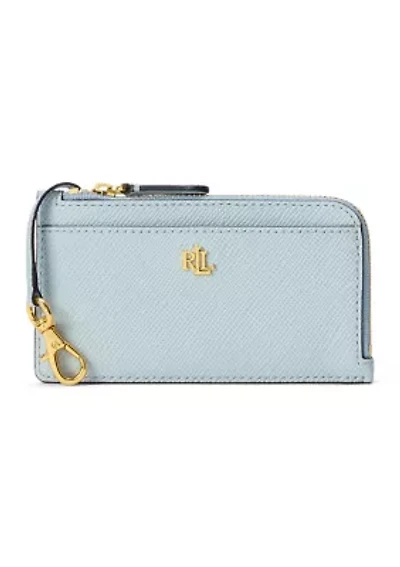 Textured Leather L-Zip Card Case