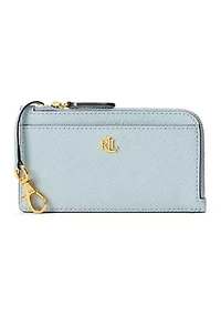 Textured Leather L-Zip Card Case