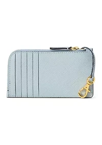 Textured Leather L-Zip Card Case