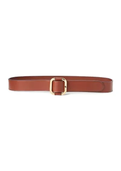 Slide-Buckle Leather Belt