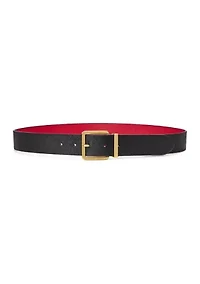 Reversible Crosshatch Leather Belt