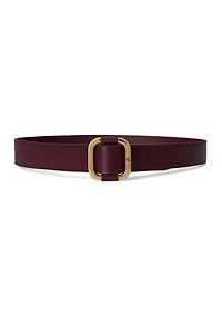 Slide-Buckle Leather Belt