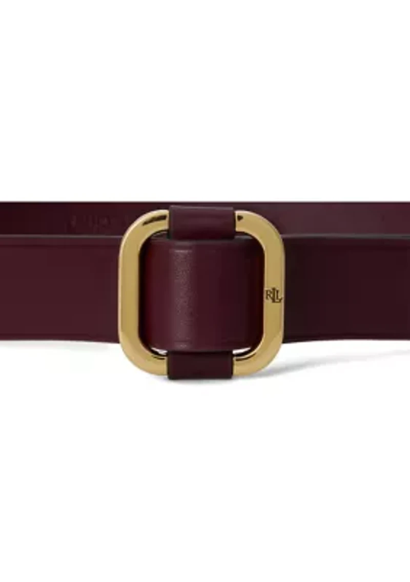 Slide-Buckle Leather Belt