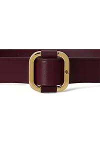 Slide-Buckle Leather Belt