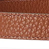 Pebbled Leather Skinny Belt