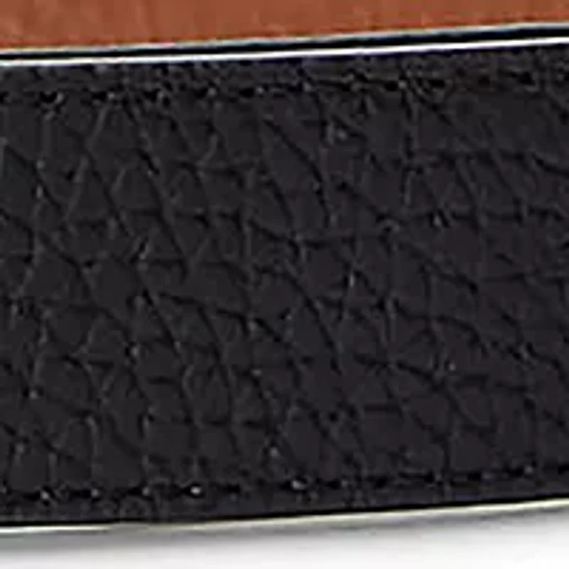 Logo Reversible Pebbled Leather Belt
