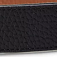Logo Reversible Pebbled Leather Belt