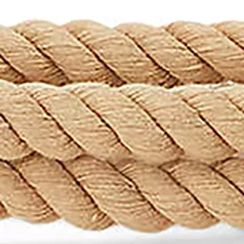 Leather Trim Rope Toggle Skinny Belt