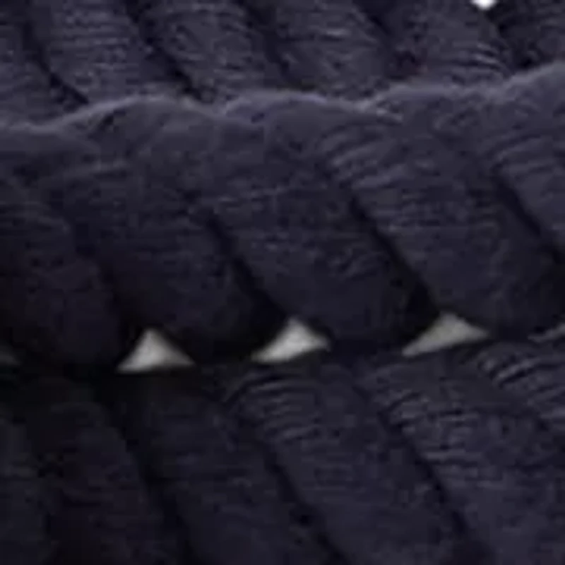 Leather-Trim Rope Toggle Skinny Belt