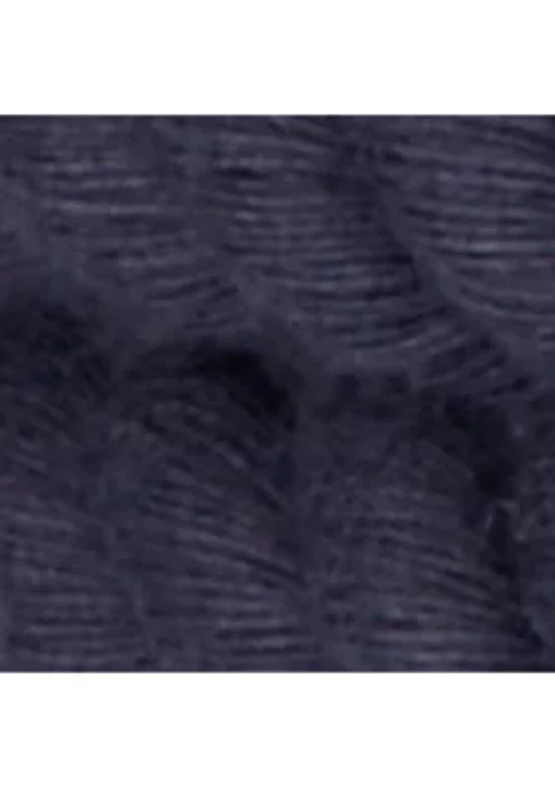 Leather-Trim Rope Toggle Skinny Belt