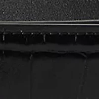 Slide-Buckle Croc-Embossed Leather Belt