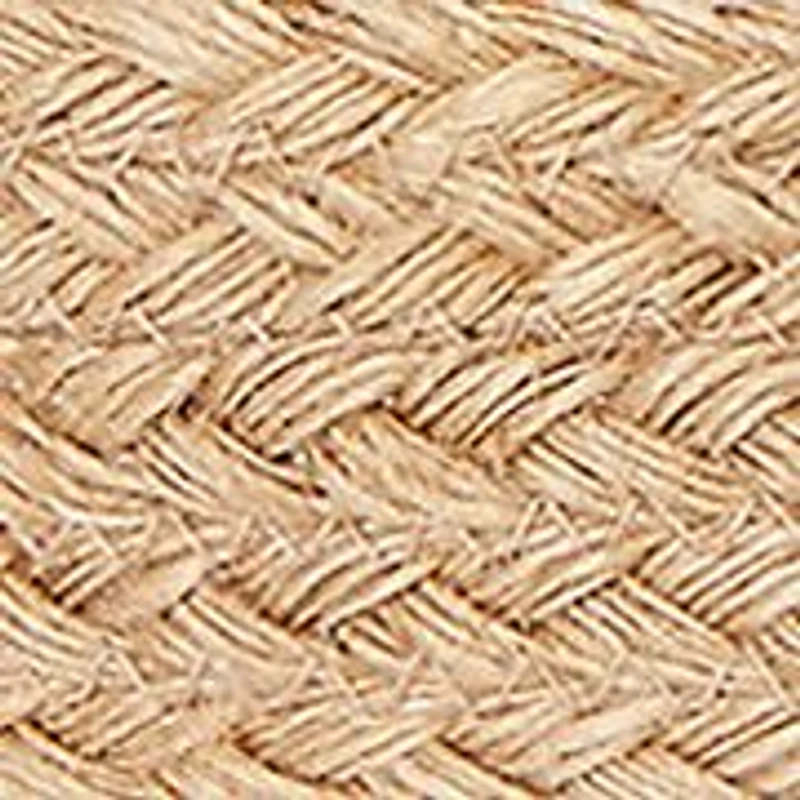 Woven Jute Faux Horn Buckle Wide Belt