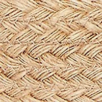 Woven Jute Faux Horn Buckle Wide Belt