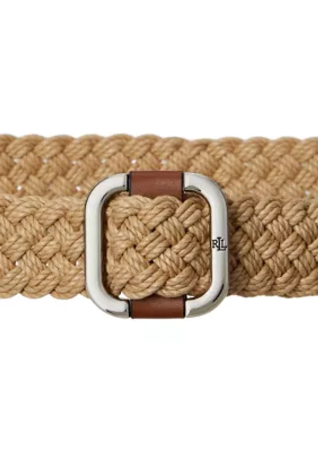 Lauren Ralph Lauren Rope Anchor Toggle Skinny Belt at  display picture 3