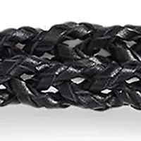 Braided Leather Tassel Tie Belt
