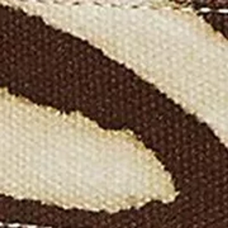 Zebra Print Wood Buckle Wide Belt