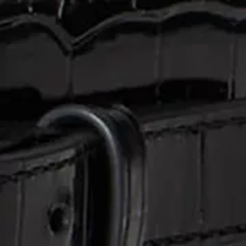 Equestrian Croc-Embossed Wide Belt