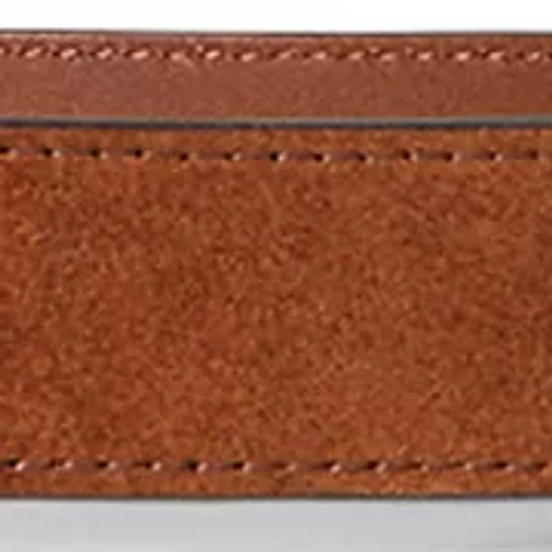 Tooled-Buckle Leather Belt