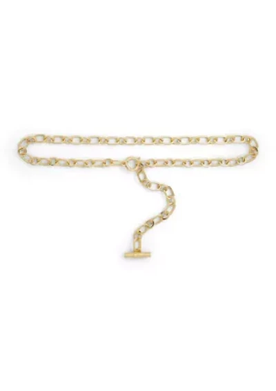 Brass-Finished Toggle Chain Belt