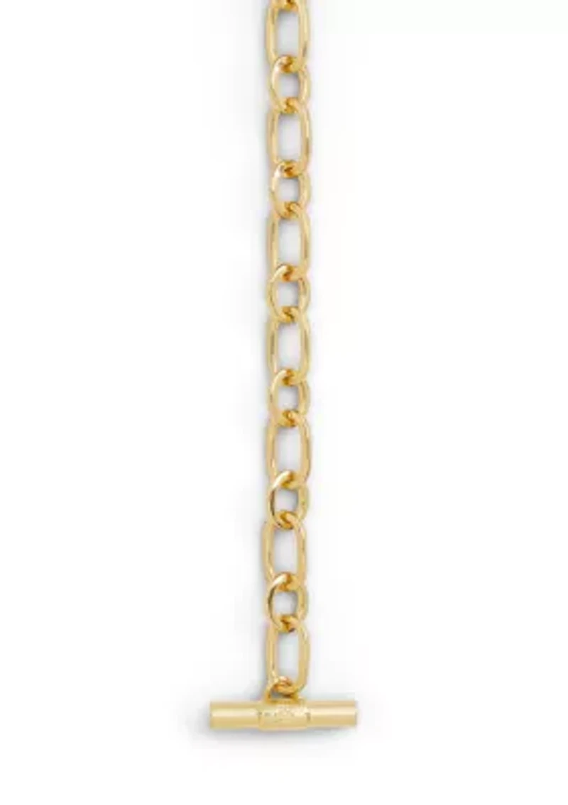 Brass-Finished Toggle Chain Belt