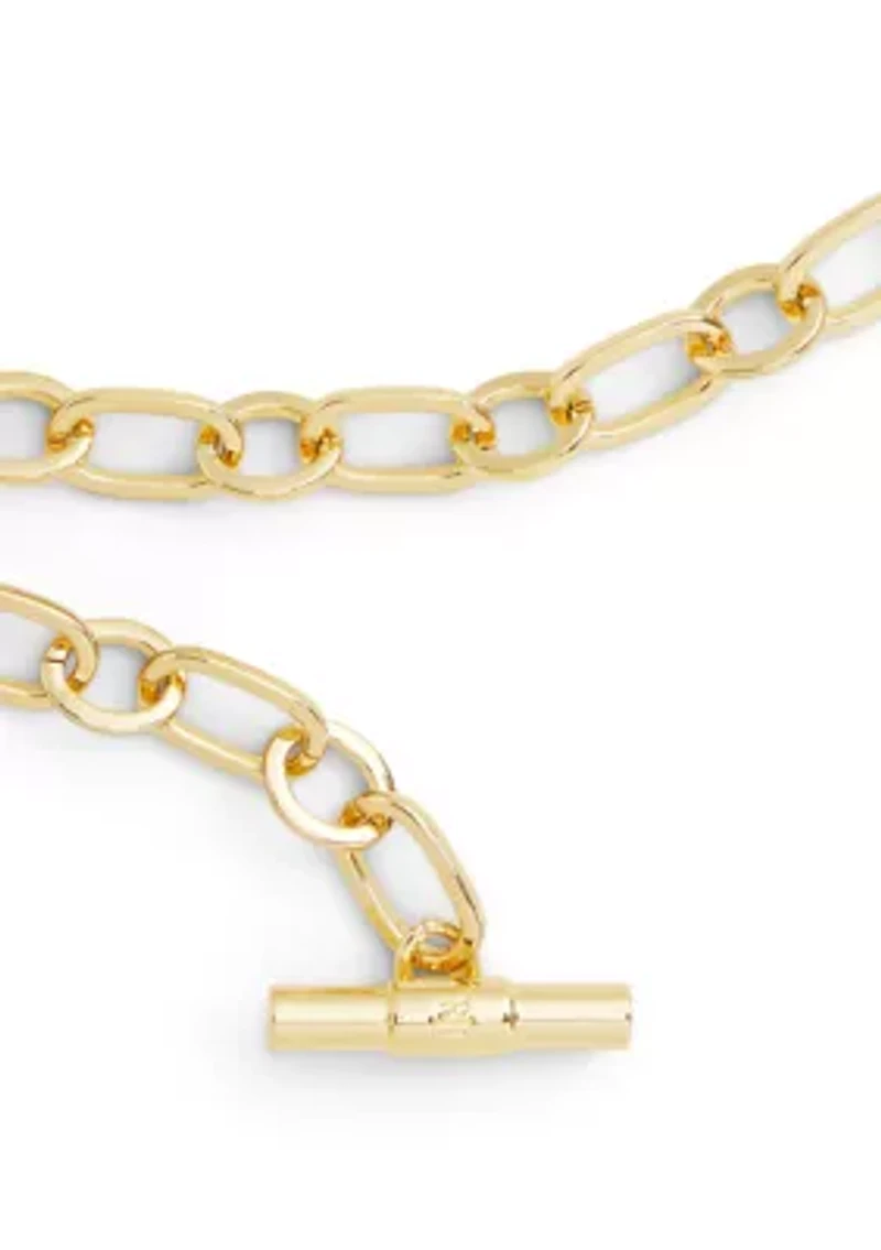 Brass-Finished Toggle Chain Belt