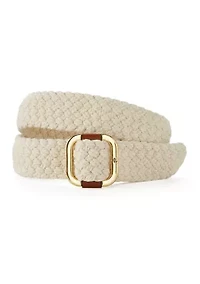 Slide-Buckle Braided Belt