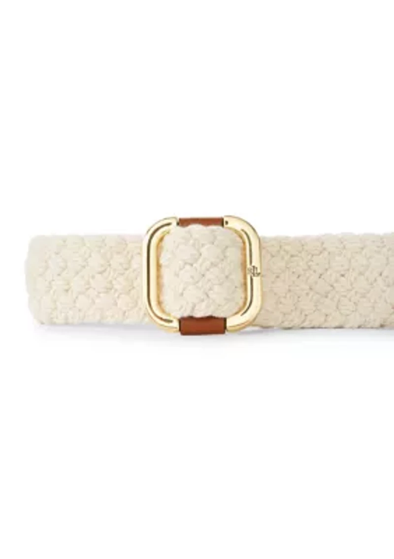 Slide-Buckle Braided Belt