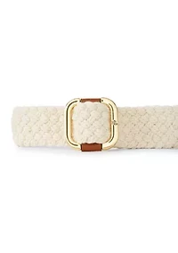 Slide-Buckle Braided Belt