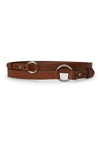 Leather O-Ring Stacked Wide Belt