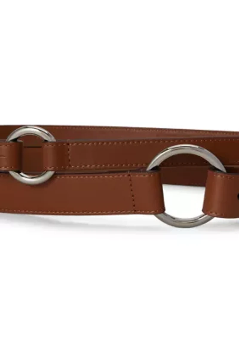 Leather O-Ring Stacked Wide Belt