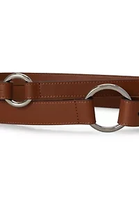 Leather O-Ring Stacked Wide Belt